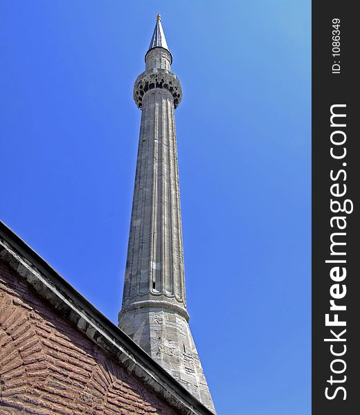 Minaret from a mosque. Minaret from a mosque