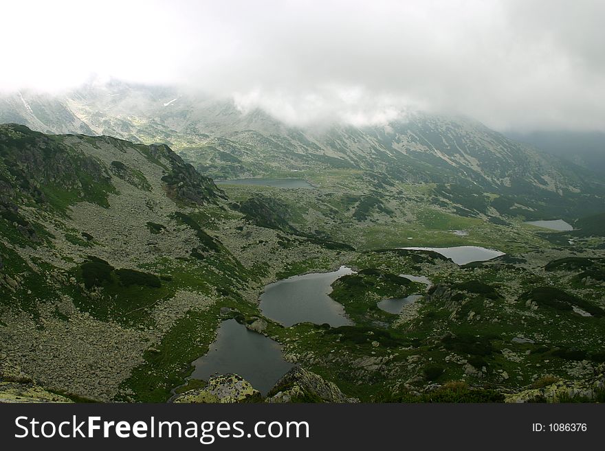 Six glacial lakes in Retezat Mountains - Romania. Six glacial lakes in Retezat Mountains - Romania