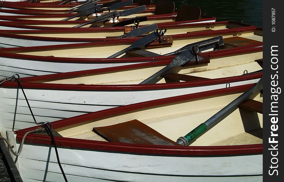 Empty rowboats