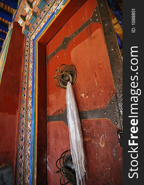 Tibetan Door at Drepung Monastery