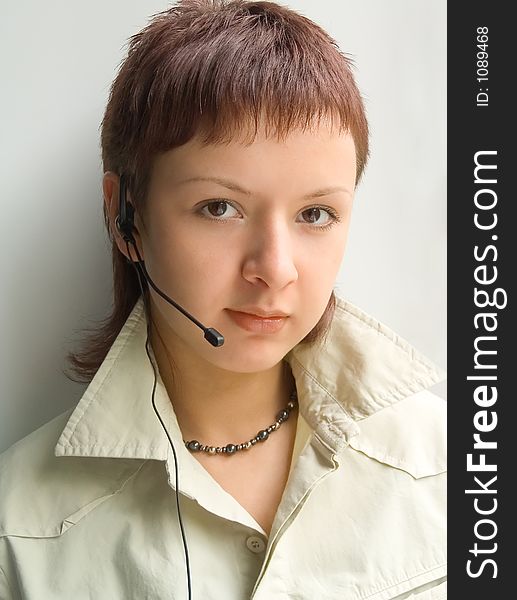 Customer Support, woman operator