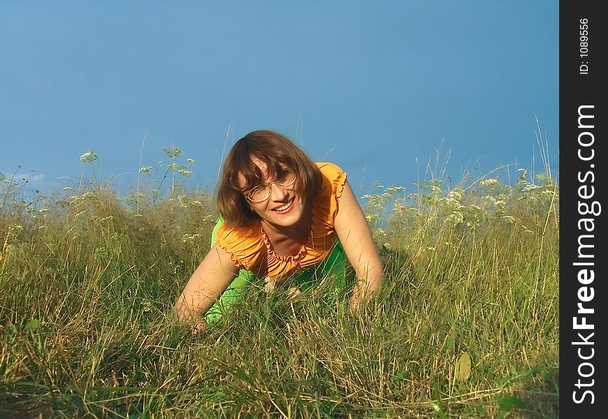 Girl On Grass