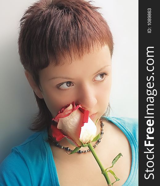 Girl with rose