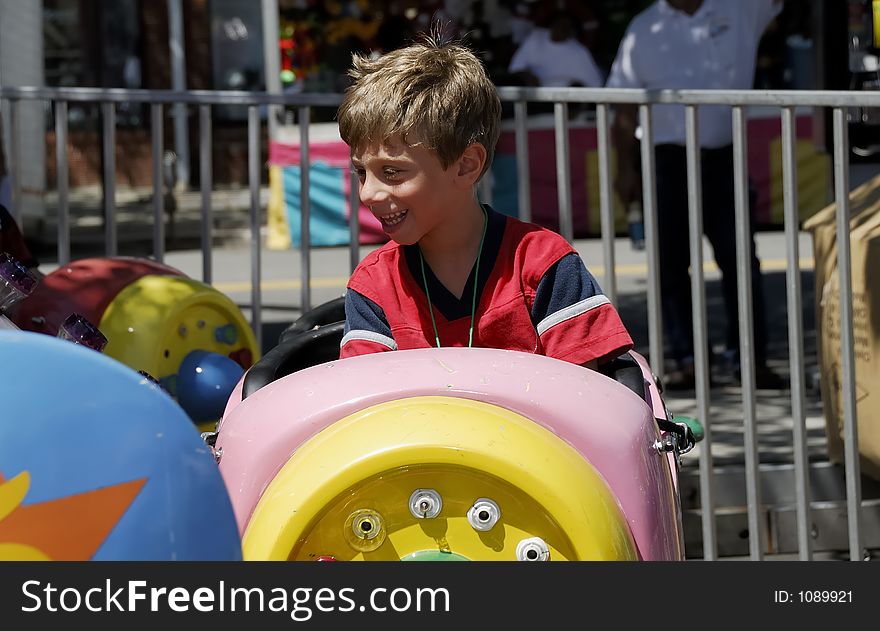Child on a Carnival Ride