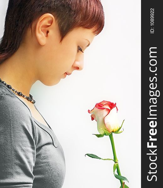 Girl with rose
