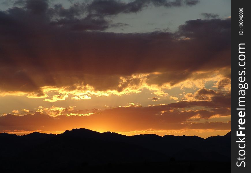 Sky, Afterglow, Cloud, Horizon