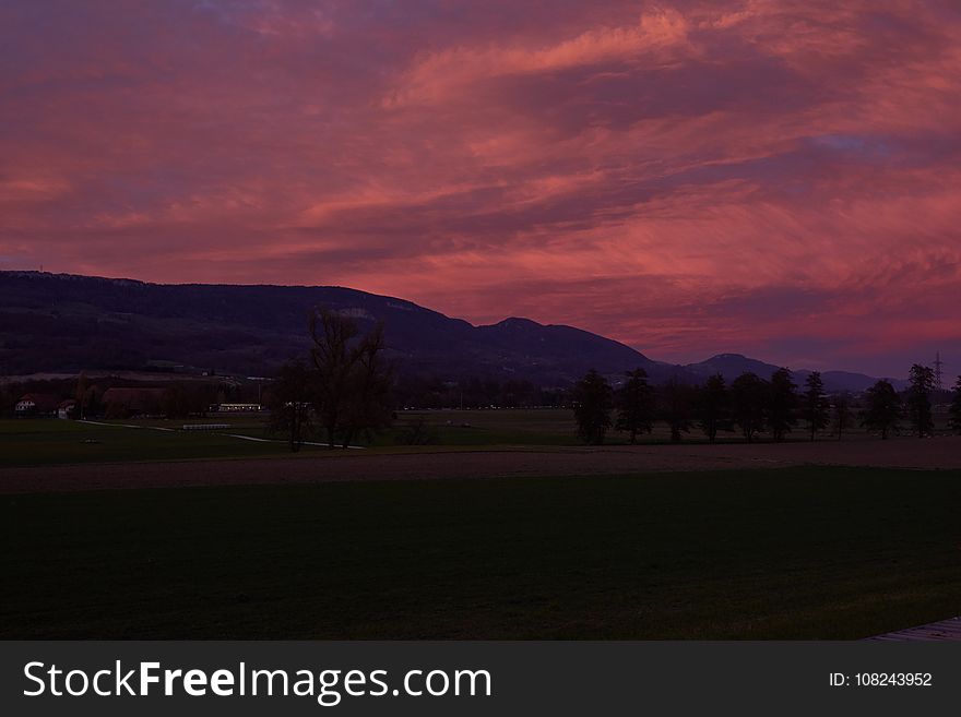 Sky, Afterglow, Dawn, Red Sky At Morning