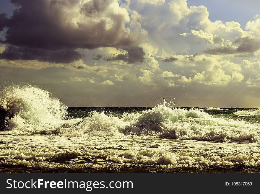 Sea, Sky, Wave, Body Of Water