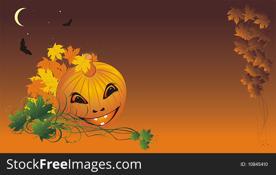 Halloween. Abstract composition for card. Vector illustration