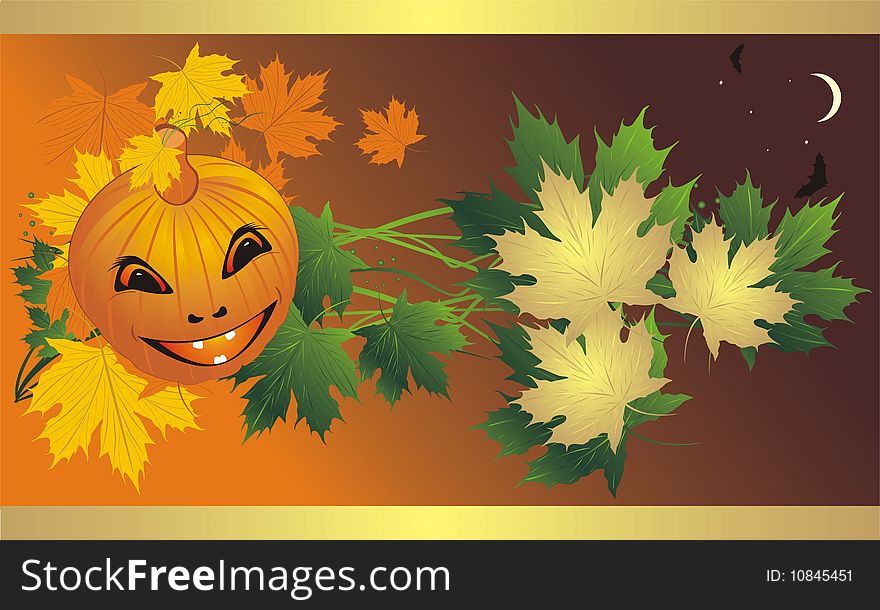 Halloween. Abstract composition for banner. Vector illustration