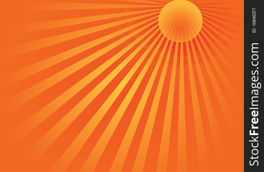 Retro sunrise background gradient red and yellow eps