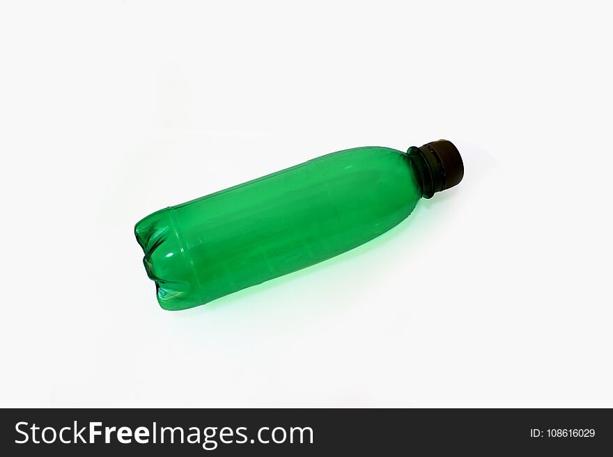 One green bottle. One green bottle
