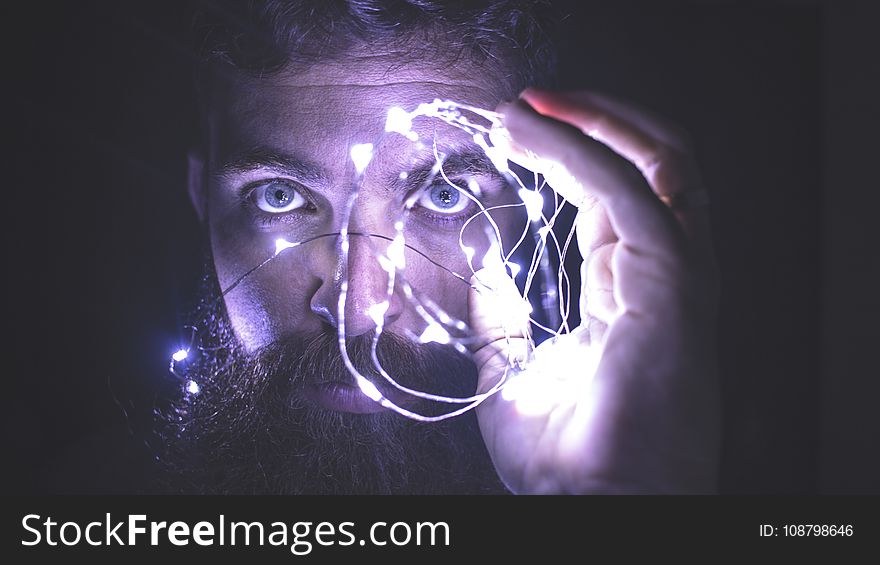 Person Holding String Lights Photo