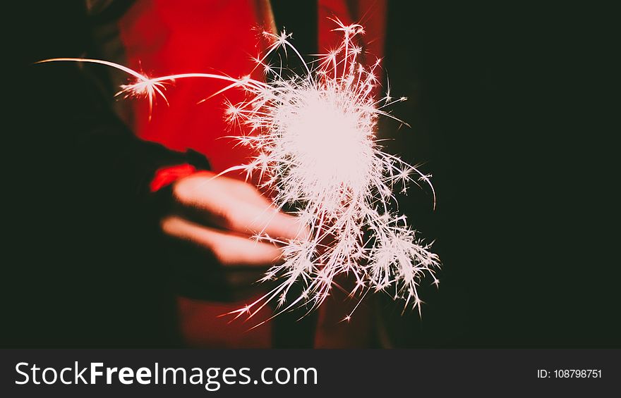 Photo Of A Person&x27;s Hand Holding Firecracker