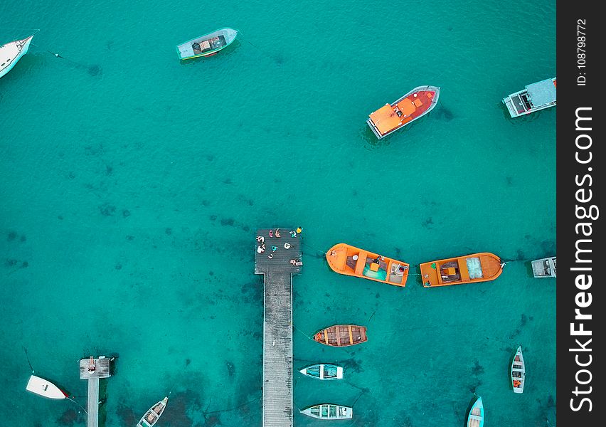 Aerial View of Boat Dock