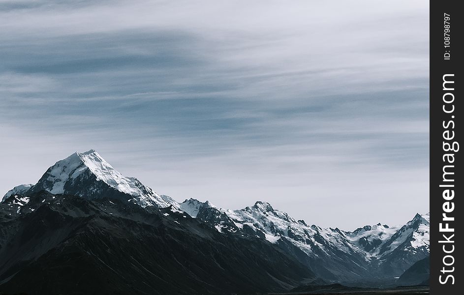 Snow-coated Rocky Mountains