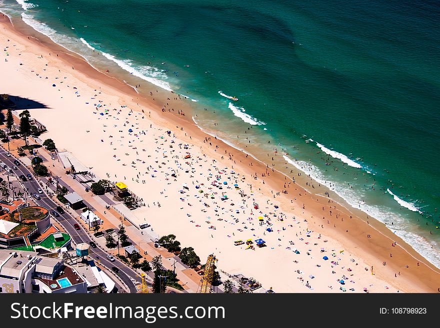 Bird&x27;s Eye View Of Beach During Summer