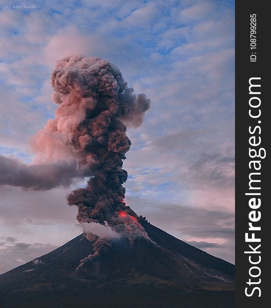 Photography of Erupting Volcano