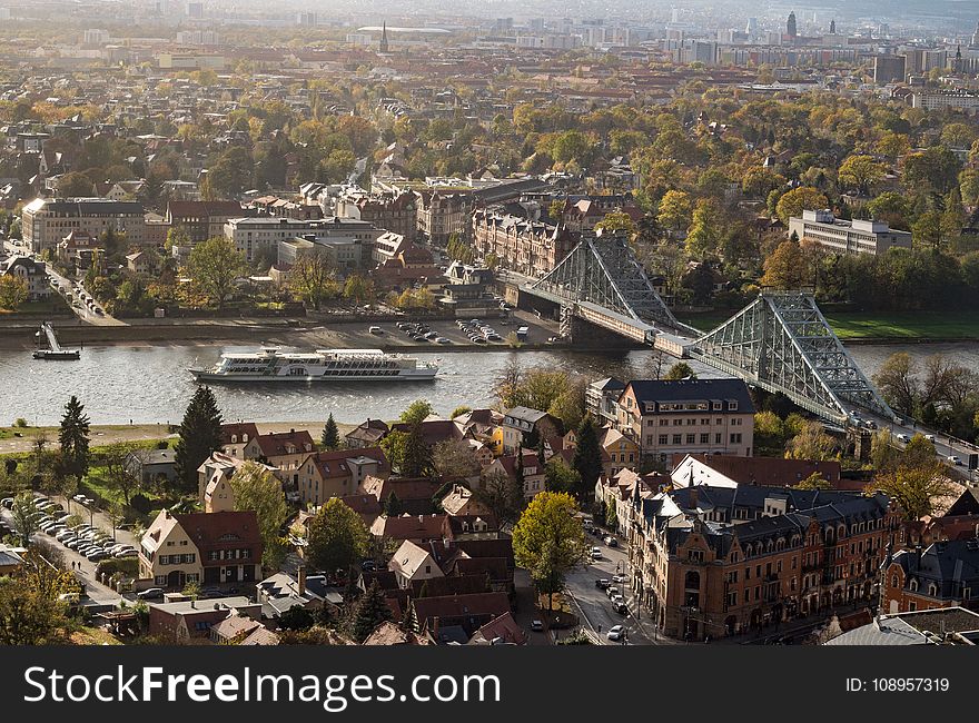 City, Urban Area, Bird's Eye View, Suburb