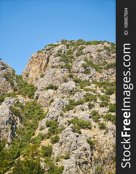 Chaparral, Vegetation, Sky, Rock