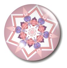 Pink And Purple Star Glass Button Orb Stock Photos