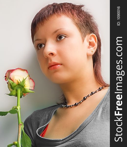 Girl with rose