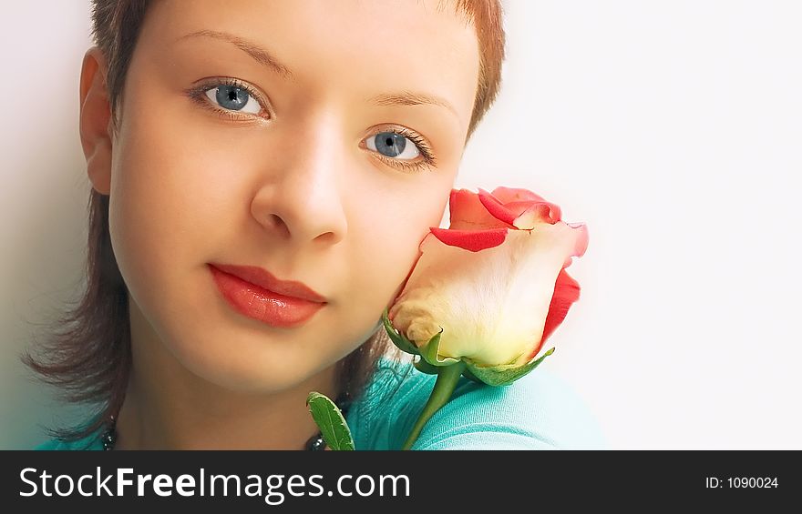 Girl with rose