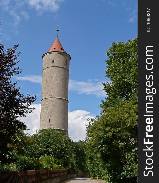 Watchtower in Dinkelsbuehl, Bavaria