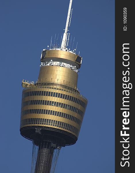 Central Sydney tower and blue sky, Sydney, NSW, Australia. Central Sydney tower and blue sky, Sydney, NSW, Australia