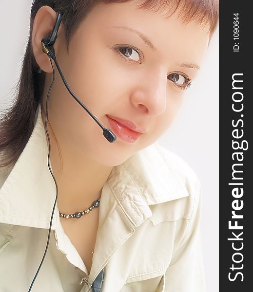 Woman operator, Customer Support