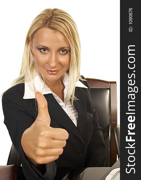 Young businesswoman - Thumbs Up. Young businesswoman - Thumbs Up