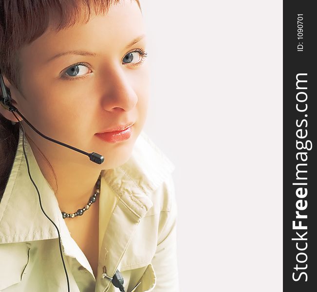 Customer Support, woman operator