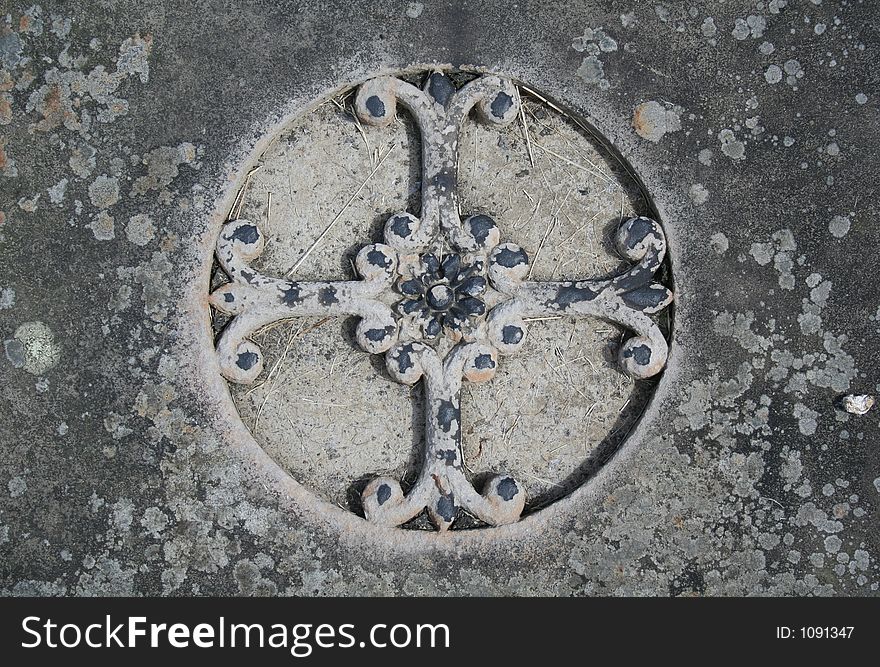 Cross on an old grave. Cross on an old grave