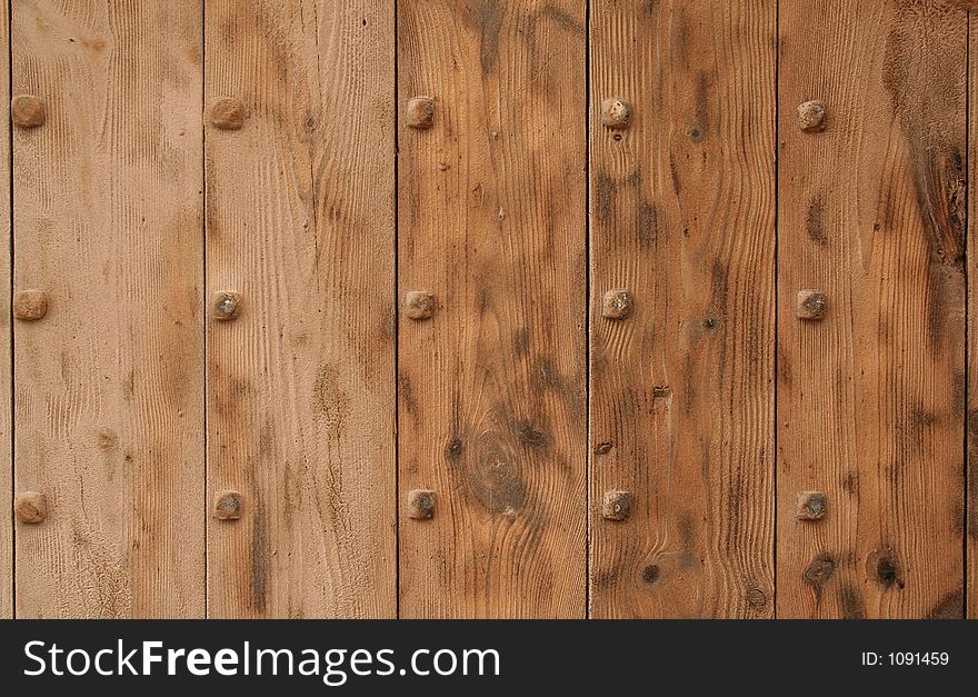 Old Wooden Door With Nails