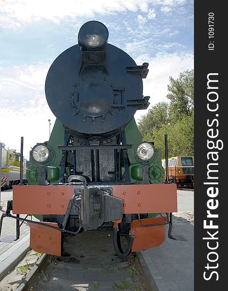 Steam locomotive in museum