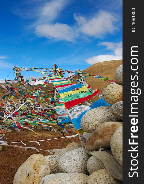 Prayer Flags on a mountain pass