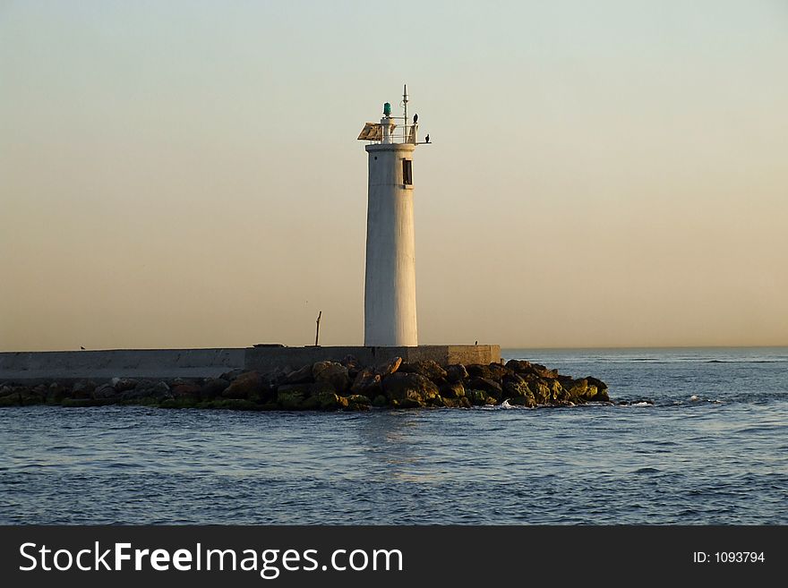 a beautiful view of a lighthouse in Istanbul. a beautiful view of a lighthouse in Istanbul