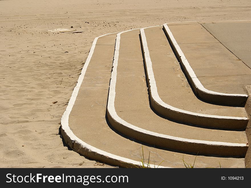 Concret beach stairs