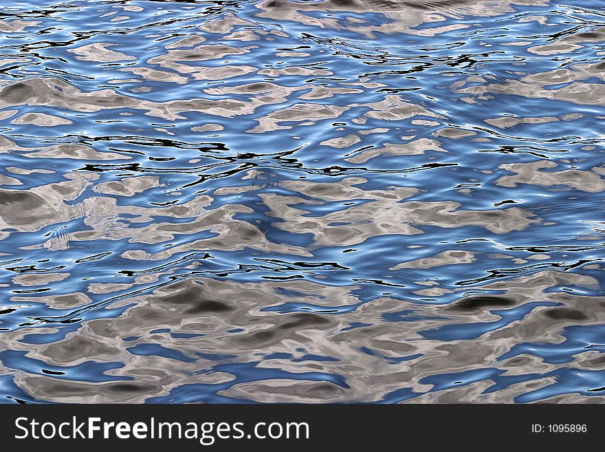 Dark blue ripples on water