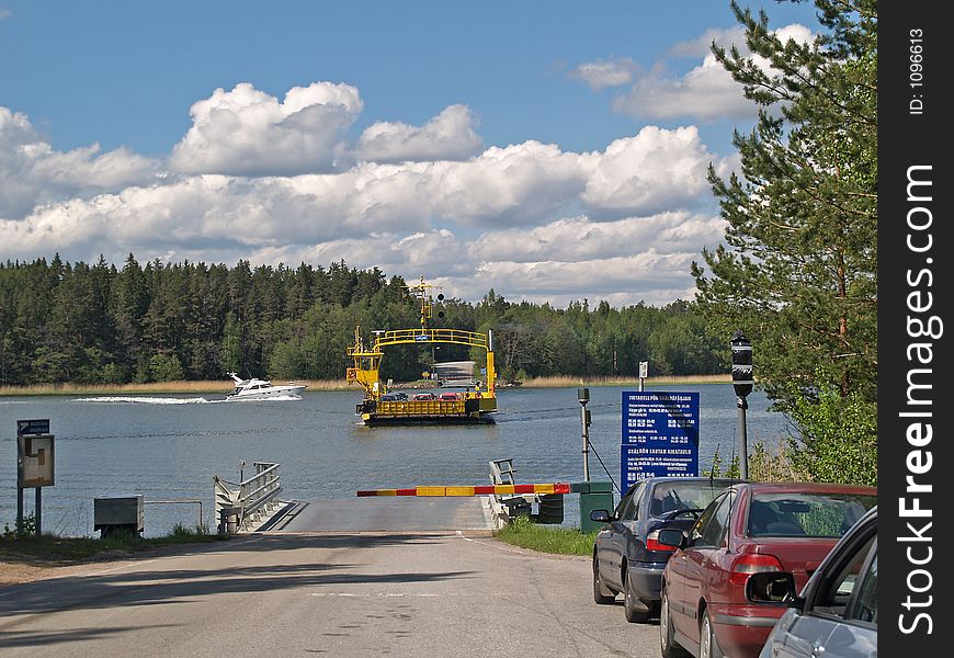 Ferry Crossing A Sea Gulf