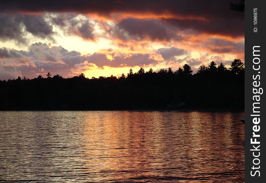 Sunset On St. Regis Kanoe Wilderness Area, NY