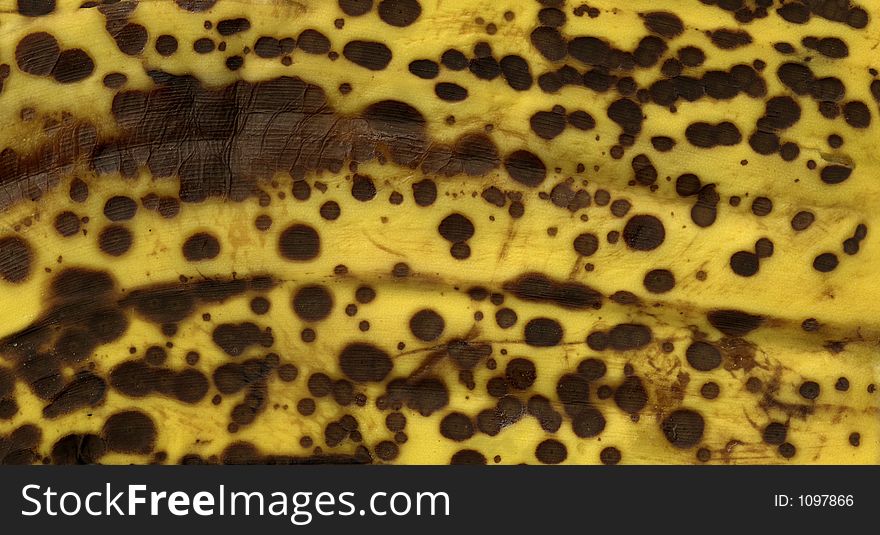 Close-up of the texture of an overripe banana. Close-up of the texture of an overripe banana