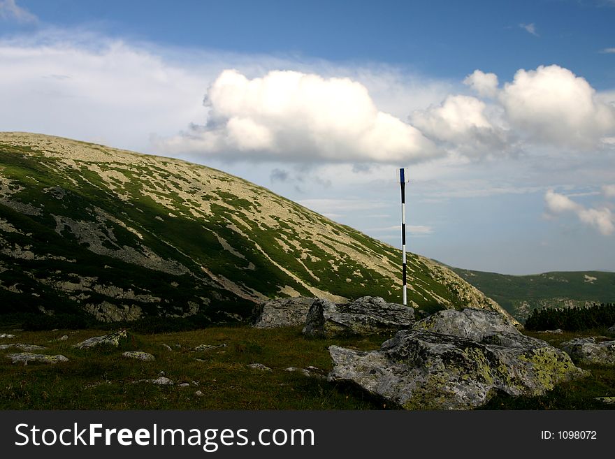Mountain view with clouds in Retezat mountains - Romania. Mountain view with clouds in Retezat mountains - Romania