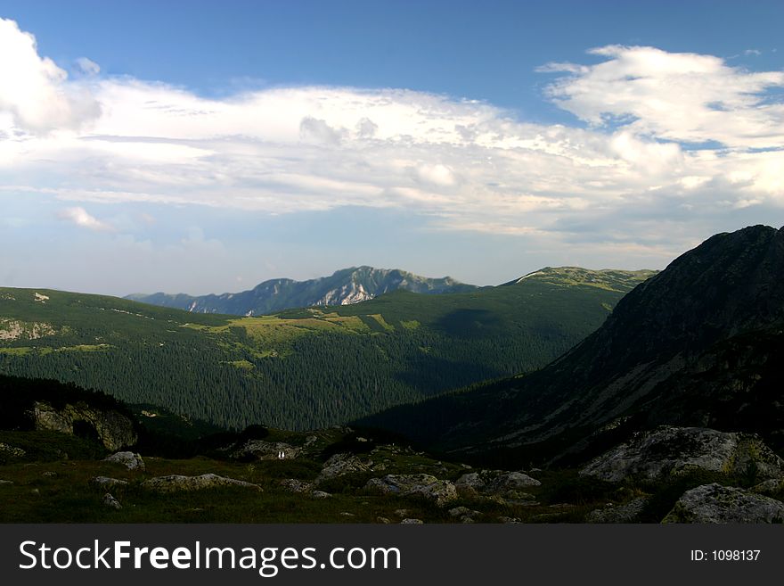 Retezat Mountains - Romania general view landscape. Retezat Mountains - Romania general view landscape