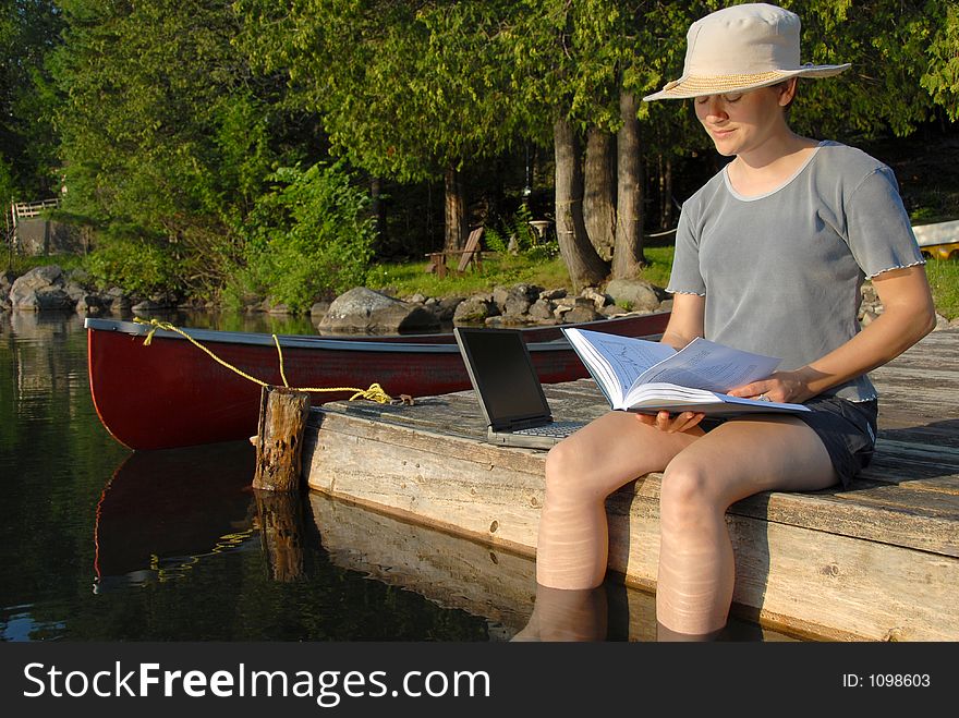 Lady On Dock