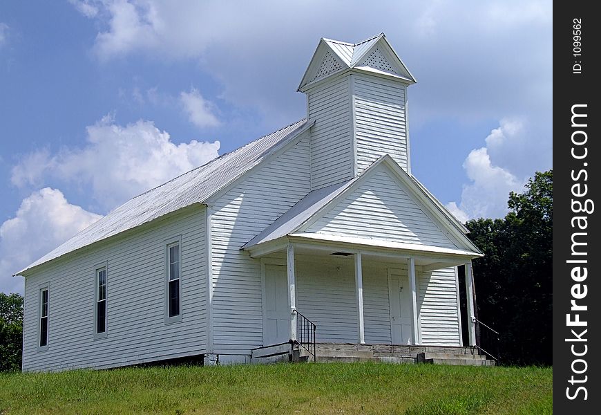 1850's white church in Kentucky. 1850's white church in Kentucky