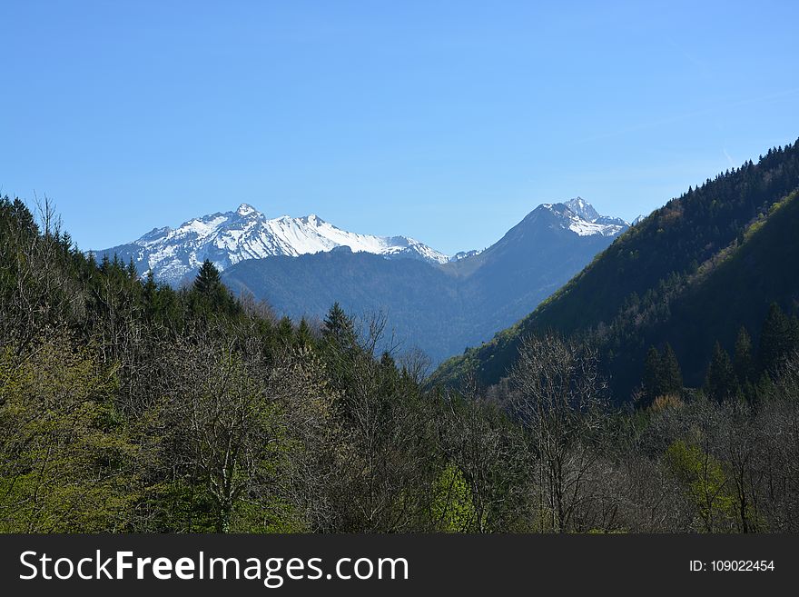 Mountainous Landforms, Mountain, Wilderness, Sky