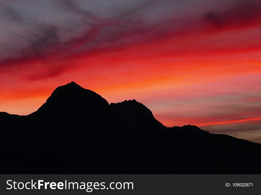 Sky, Afterglow, Red Sky At Morning, Sunrise