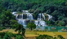 Ban Gioc Waterfall - Detian Waterfall Stock Photos