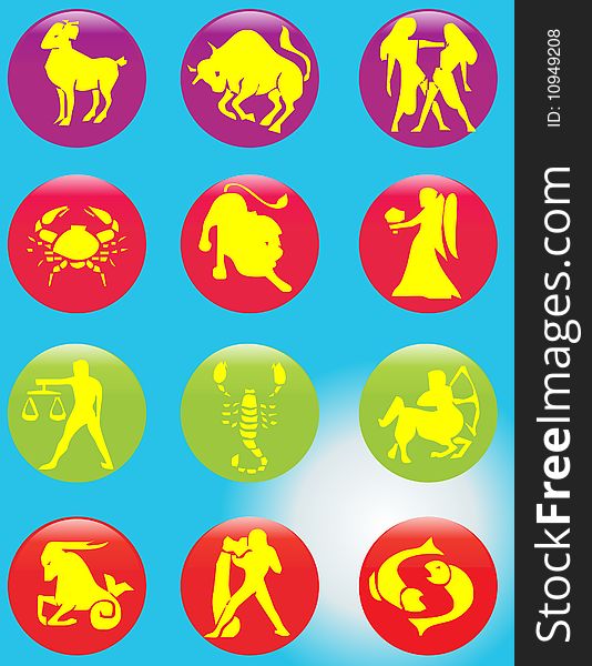 Horoscope vector illustration on bluebackground